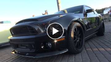 ALL BLACK 850-hp Shelby GT500 Super Snake - sound and acceleration