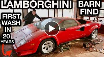 First Wash in 20 Years Lamborghini Countach Most Disgusting Super Car Disaster Detail