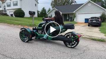 Can-am Ryker Rally | Burn Out | My wife weak Burn-Out lol