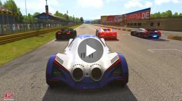 Devel Sixteen (5000hp) vs. Bugatti & Koenigsegg - Monza Full Course / Assetto Corsa